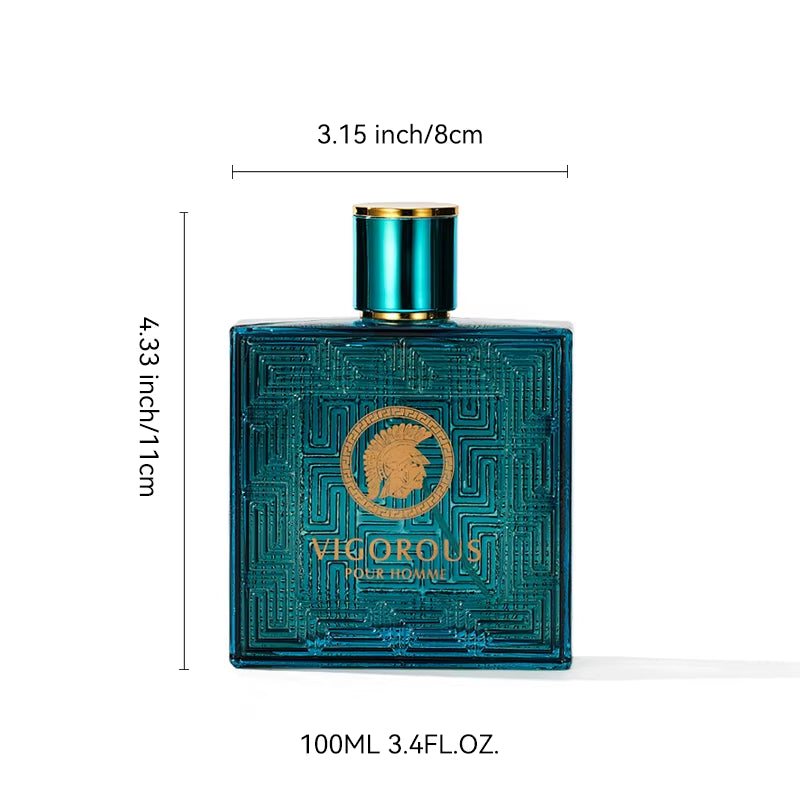 100ML 3.4FL.OZ Men'S Perfume Eros EDP, Fougère Notes Men'S Colognes Vanilla, Green Leaves, Fresh & Spicy Fragrance Spray for Man