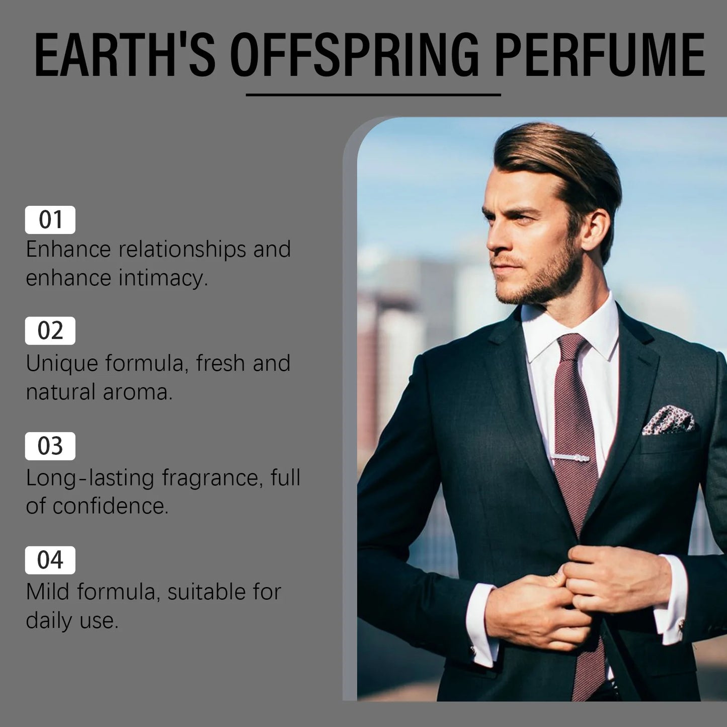 Cologne Men Fragrance Flirting Romantic Dating Long Lasting Confidence Fresh Aromatic Scent Earth Essence Pheromone Perfume Mist