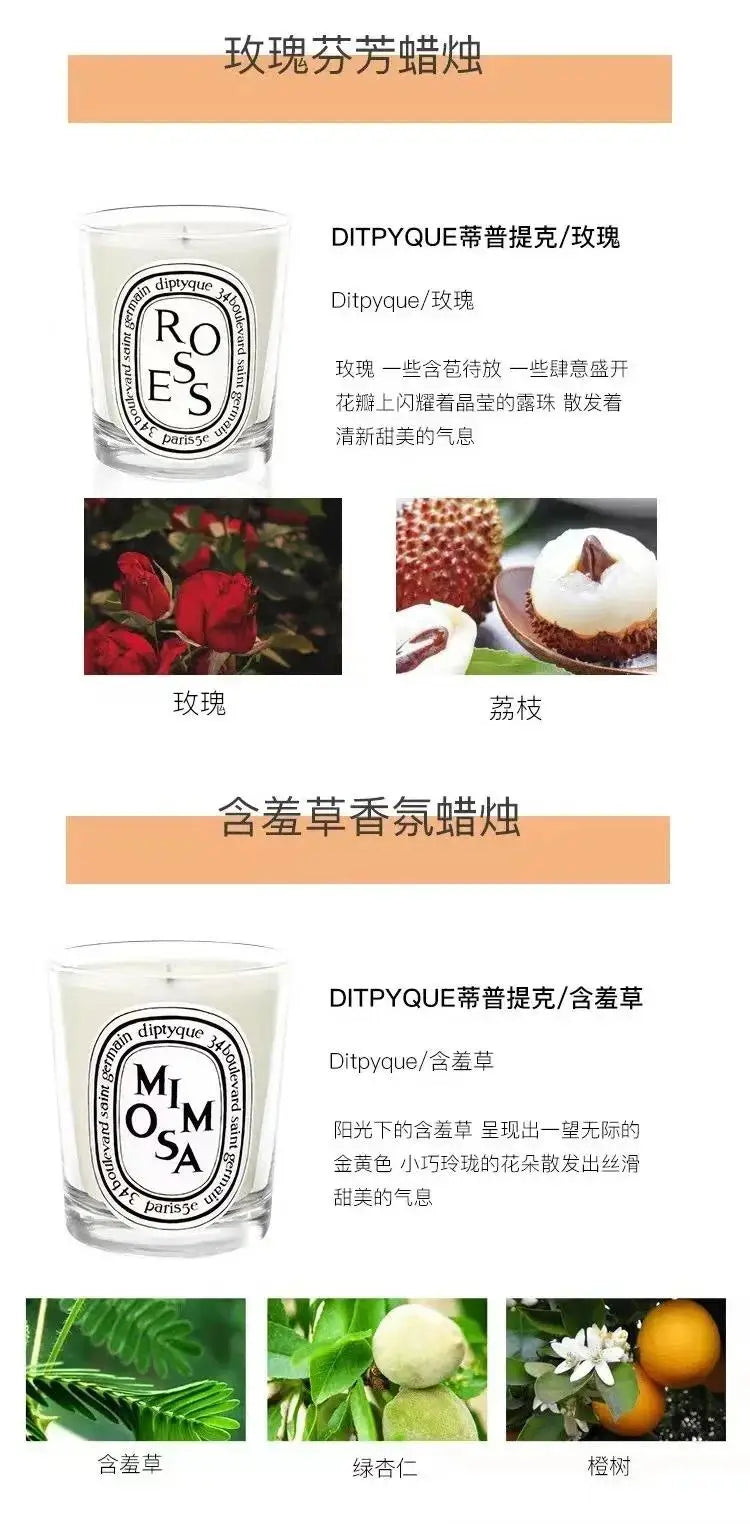 Diptyques Candles Fragrance Diffuser High Quality Aromatherapy Perfume Home Natural Decor Diffuser Gift ﻿ Aroma Scent Romantic