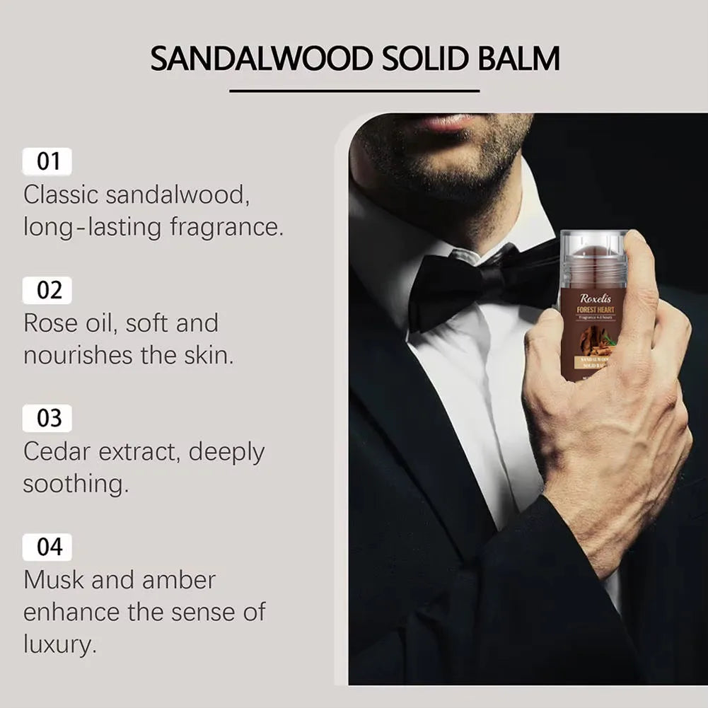 Sandalwood Perfume Balm Long Lasting Body Scent Temptation Flirting Charming Attraction Natural Fragrance Deodorant Solid Stick