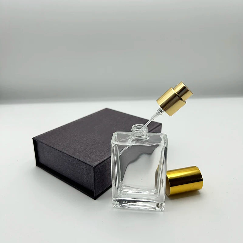 25Pcs 30ml Atomizer Perfume Bottle with Custom Logo Perfume Bottle with Packaging Gold/silver Perfume Box Packaging Wholesale