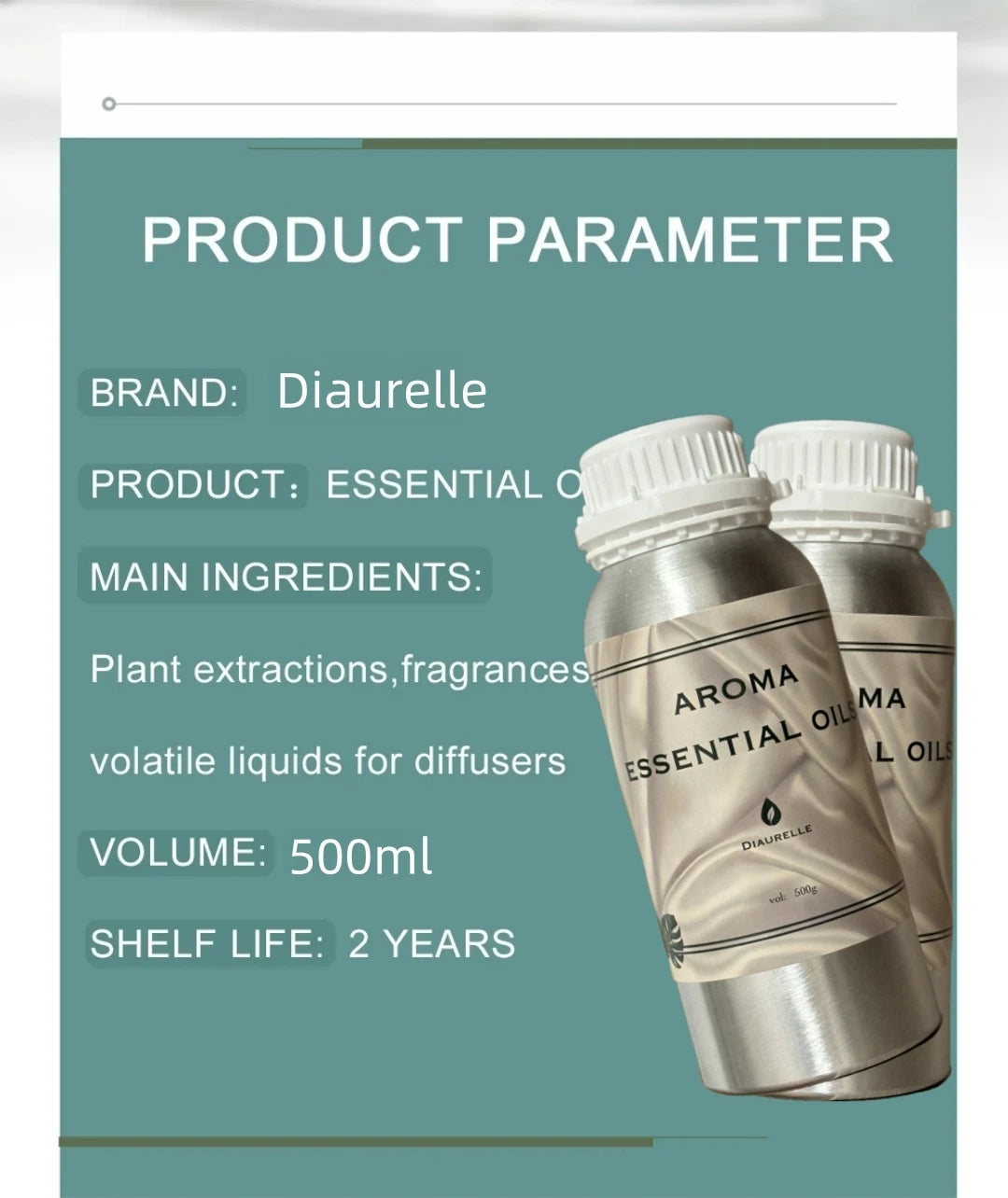 Perfume Hotel Essential Oil 500ML Home Air Freshener Pure plant essential oil Hotel Room Fragrance Diffuser Air Purifier