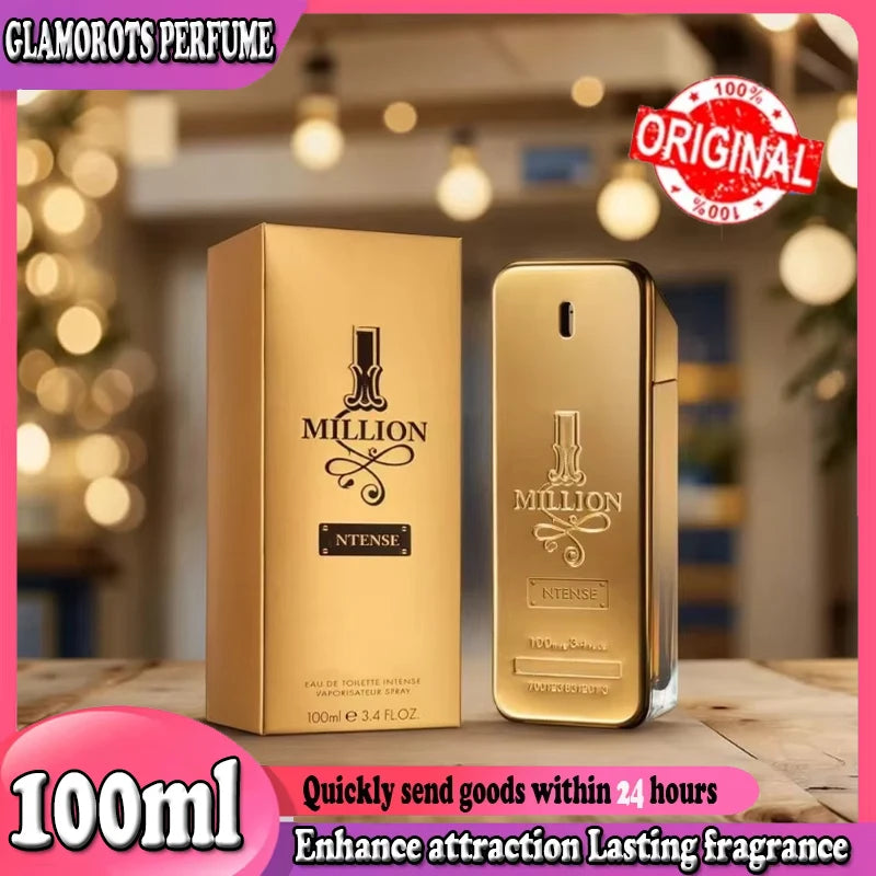 Perfume 100ml Golden Million Gold Brick Extrait - Men's Long-Lasting Woody Perfume Men's Perfume Pray Fragrance Cologne